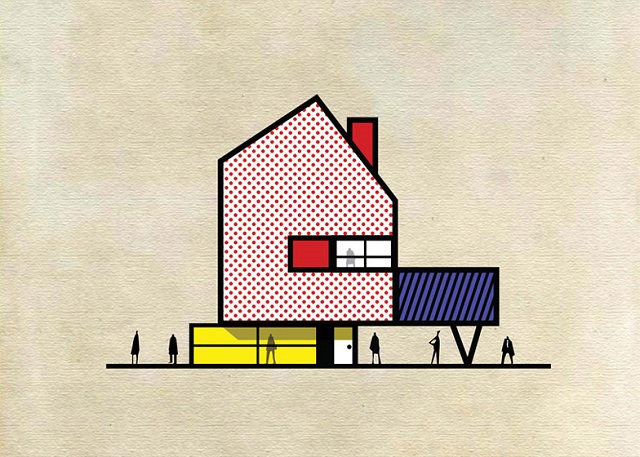 Roy Lichtenstein | Federico Babina: Art works transformed into Buildings