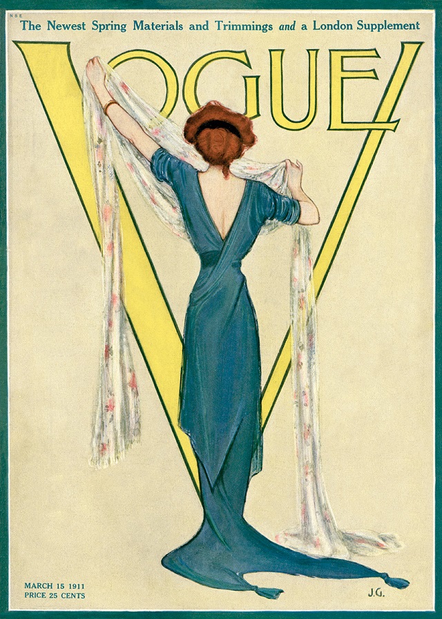 Vogue, March 15, 1911, Illustration signed by J.G.