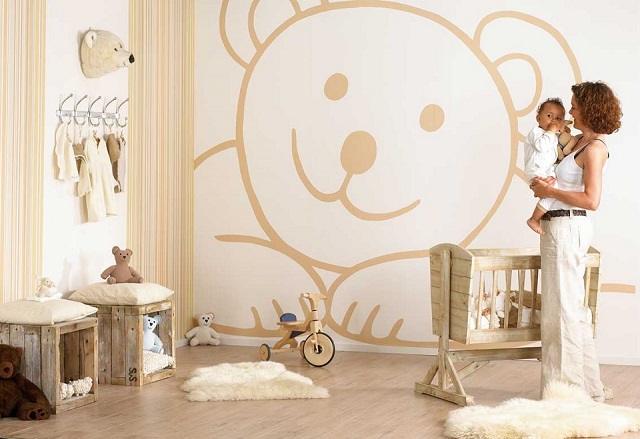 Teddy Bear wall decoration | How to decorate a baby’s room