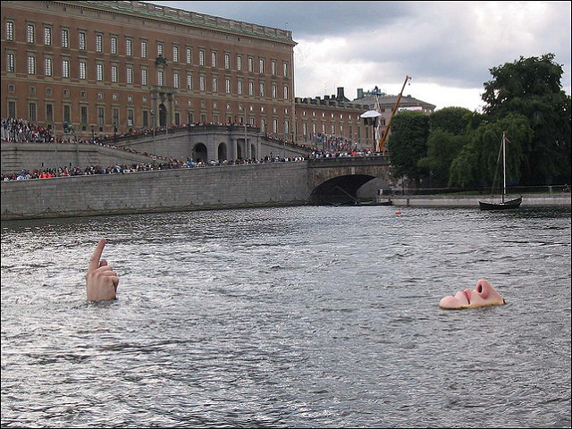 Man in the Water, Stockholm, Sweden | Creative Sculptures and Statues from around the World