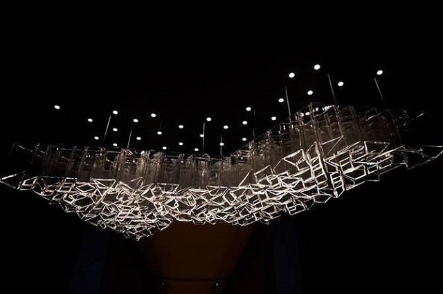 ICE chandelier by Daniel Libeskind, presented at 100% Design
