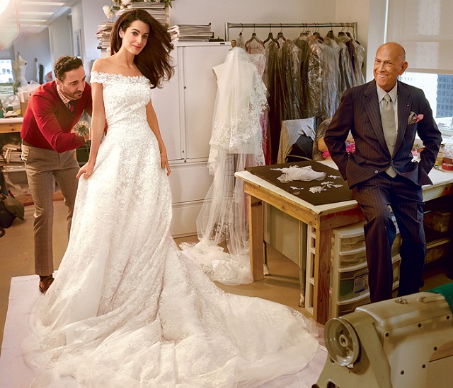 Just recently, de la Renta has made the dress for the dream wedding of Amal-Alamuddin to George Clooney.