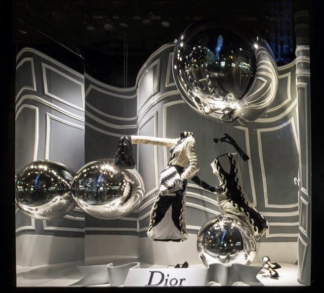 Dior window display at Saks Fifth Avenue